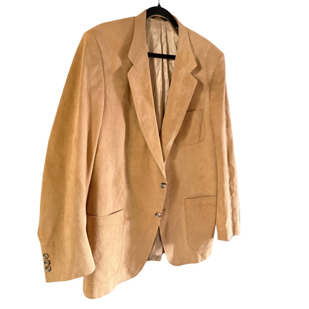 Vintage Elkridge Men's Tan Blazer women’s oversized jacket front pockets